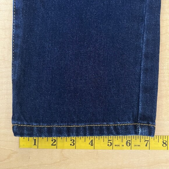 Encore Jeans Women Destroyed Dark Blue Denim Jeans Size 9 High Rise Straight NWT - Picture 14 of 14